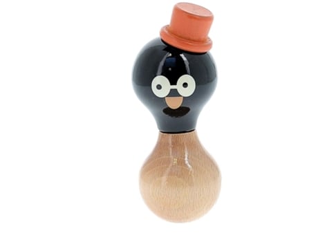 Juguete de Madera VILACRattle Maracas Rene The Penguin (Edad Mínima Recomendada: 1 año)