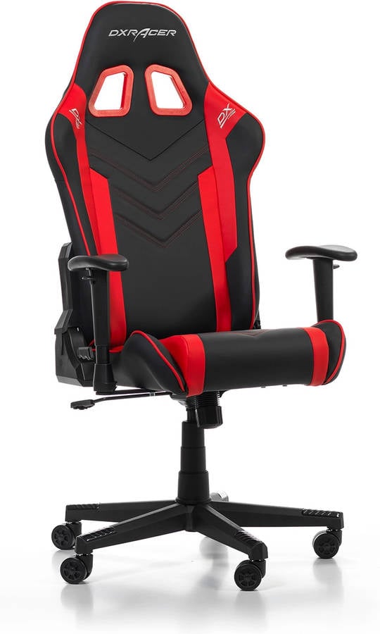 Silla Gaming DXRACER Prince SR P132 (Hasta 150 kg - Elevador a Gas Clase 4 - Negro y Rojo)