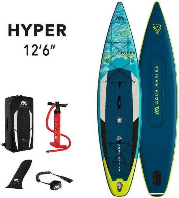 Conjunto de Paddle Surf AQUA MARINA Hyper Azul (381x81x15 cm)