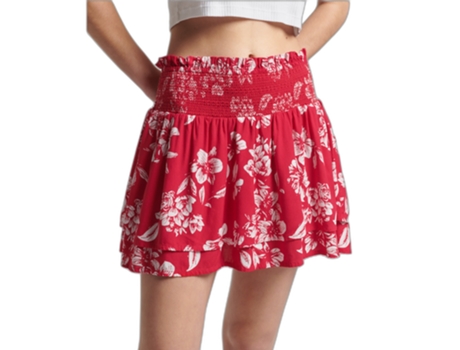 Falda SUPERDRY Mujer (42 - Rojo)