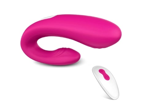 Vibrador Recargable para Clítoris y Punto GVibrador para Parejas Impermeable con 9 Vibraciones Potentes Rosa BISBISOUS