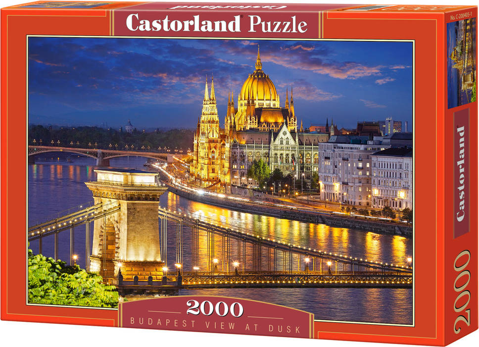 Puzzle CASTORLAND Budapest view at dusk (2000 Piezas)