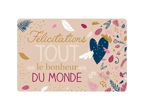 Tarjeta doble KIUB Des Plumes Et Des Fleurs Félicitations