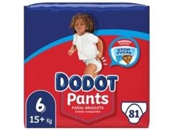 Pañales Calzoncillos DODOT Pants (T6 - 15kg+ - 81 Unidades - Pack 3x27 Unidades)