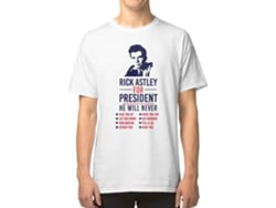 Camiseta ROCKINSTONE Rick Astley President Algodón para Hombre (M)