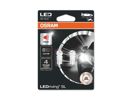 Kit 2 Bombillas Led W5W 12V1W Ledriving® Sl Rojo OSRAM