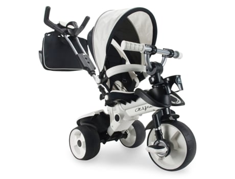 Triciclo INJUSA Evolutivo City Max Blanco (Edad Mínima: 6 Meses - 118.5 x 49.5 x 110 cm)