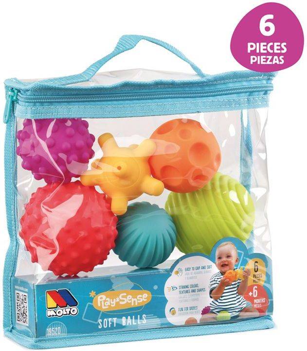 Juego Sensorial MOLTO Sensorial Balls 6 Pcs (Edad Mínima: 1 Año - 23 x 6,5 x 23 cm)