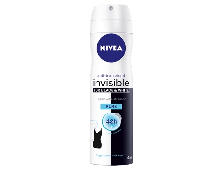 Invisible Black & White Antiperspirant Spray Pure 150Ml NIVEA