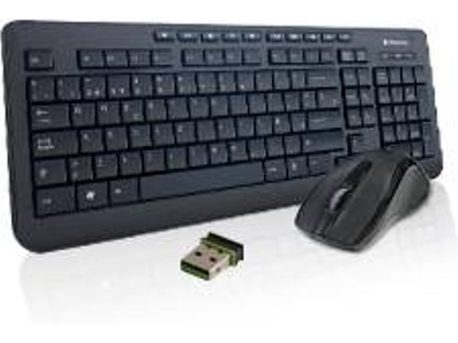 Teclado Raton Inalambrico phoenix negro technologies phkeywireless combo qwerty español y con receptor nano usb color rf kit de keywireless qy776aa