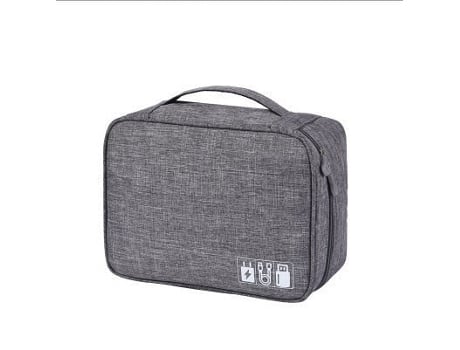 Funda Organizadora para Accesorios Electrónicos / Funda para Disco Duro USB (Gris)