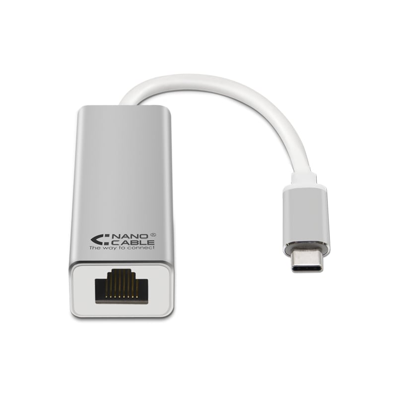 Nanocable Conversor Usbc ethernet gigabit 101001000 mbps. 15cm adaptador tarjeta de red 10.03.0402 1010 3.0 15