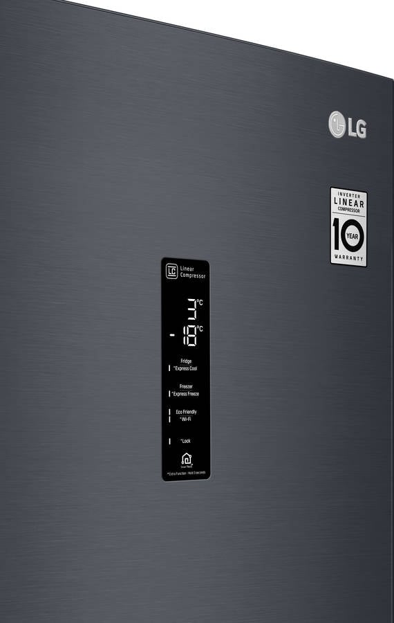 Frigorífico Combi LG GBB72MCDFN (No Frost - 203 cm - 384 L - Negro)