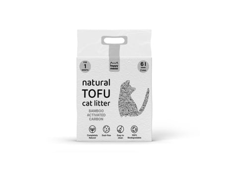 Arena Gato Carbón Activado 2Mm 6L HAPPY MEOW