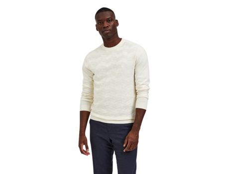 Sweatshirt para Hombre SELECTED (L - Blanco)