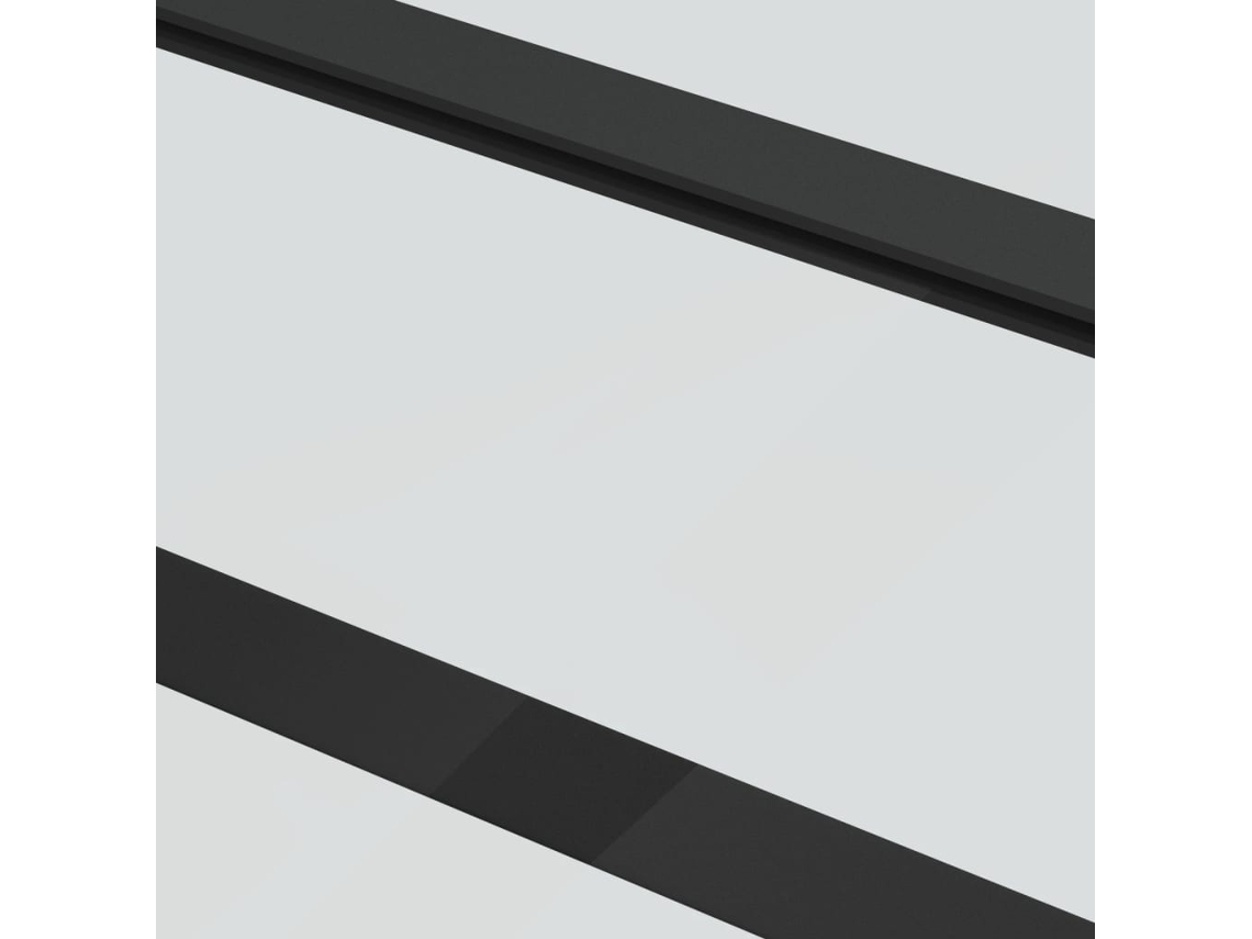 Puerta corredera ESG vidrio y aluminio 102x205 cm negra