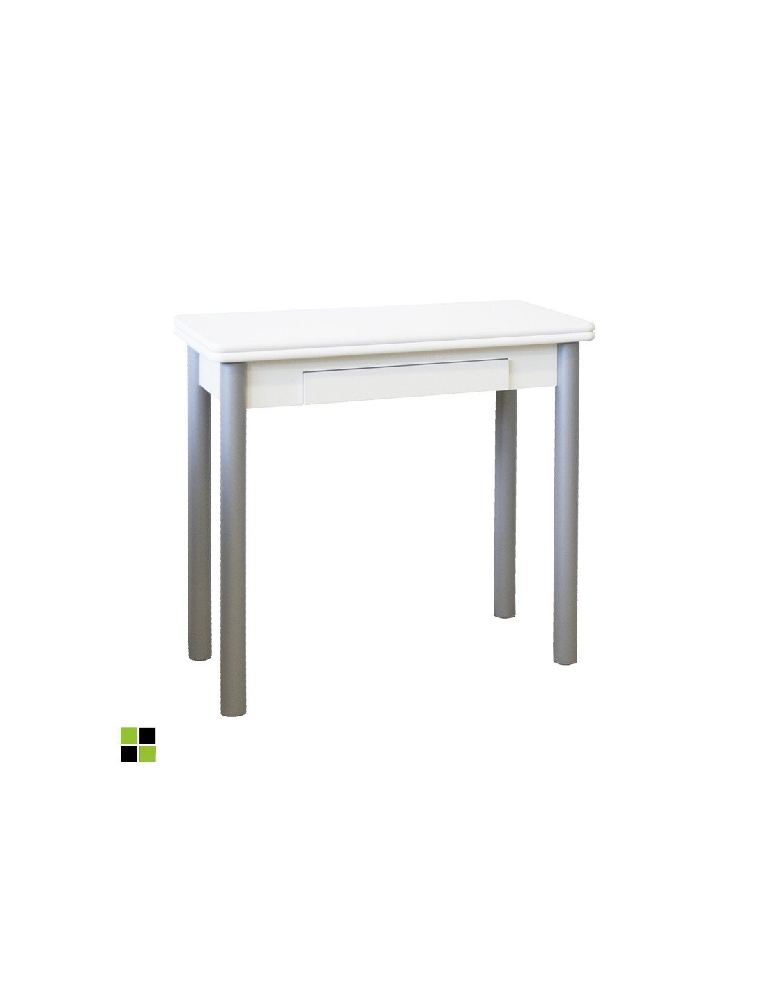 Mesa Cocina Extensible Madera Ribeta MOMMA HOME (Blanco - Aglomerado -80x40/80x78 cm)