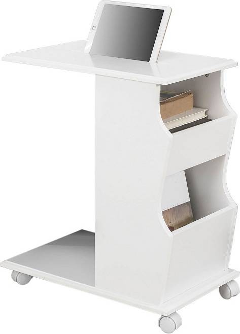 Mesa Lateral SOBUY FBT67-W (MDF - 53x63x31 cm)