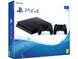 SONY PLAYSTATION Consola PS4 Slim 1TB Negro + 2º DualShock 4