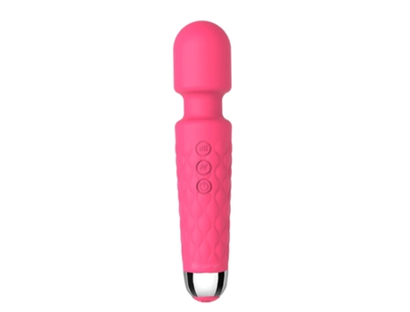 Vibrador de masaje recargable de silicona multifrecuencia para mujer (rosa roja) VEANXIN