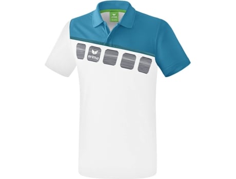 Polo para Hombre ERIMA 5-C Azul, Blanco para Multideportes (XXL)