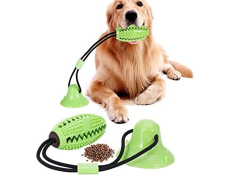 Juguetes para masticar perros, juguete con ventosa para perros, limpieza de dientes molares multifunción para perros con función de cuidado dental ...