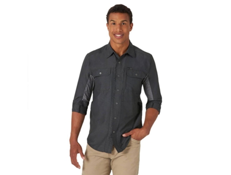 Camisa para Hombre WRANGLER Mixed Materials Gris para Montaña (L)