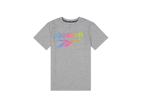 Camiseta de Niño REEBOK Gradient Logo Lightheather Gris (152 cm O 11/12 AÑOS)