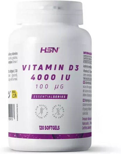 Complemento Alimentar HSN Vitamina D3 4000Iu (120 perlas)