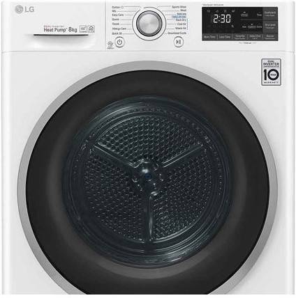 Secadora LG RC80U2AV4D (8 kg - Bomba de Calor - Blanco)