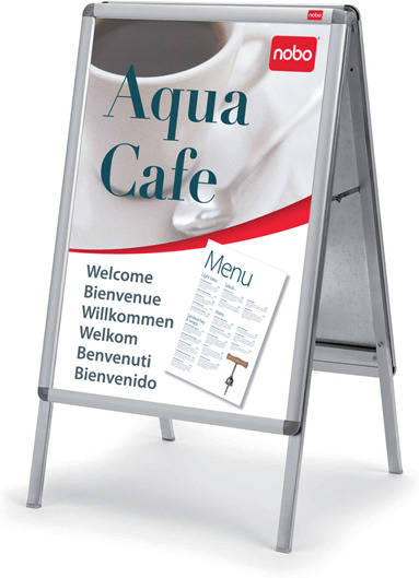 Caballete para Publicidad NOBO A-Frame A1 (1095x605x651mm - Magnético: No)