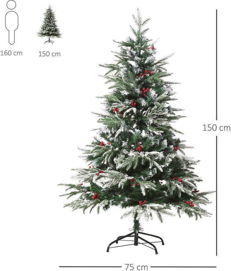 Árbol de Navidad HOMCOM 830-305 (Verde - 0x0x0)