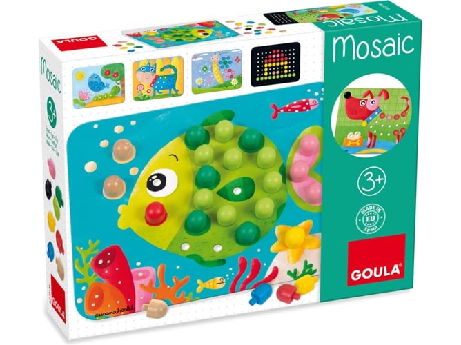 Mosaico Goula Juego preescolar educativo partir de 3 años juguete madera kit d53136