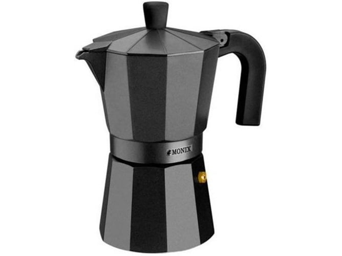 Cafetera Vitronoir 1 taza m640001 monix italiana aluminio noir – de capacidad apta para todo tipo cocinas salvo braisogonam640001