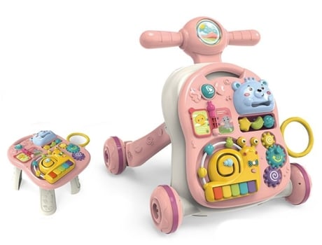 Andador Musical 3 En 1 Bear De Pink CHIPOLINO