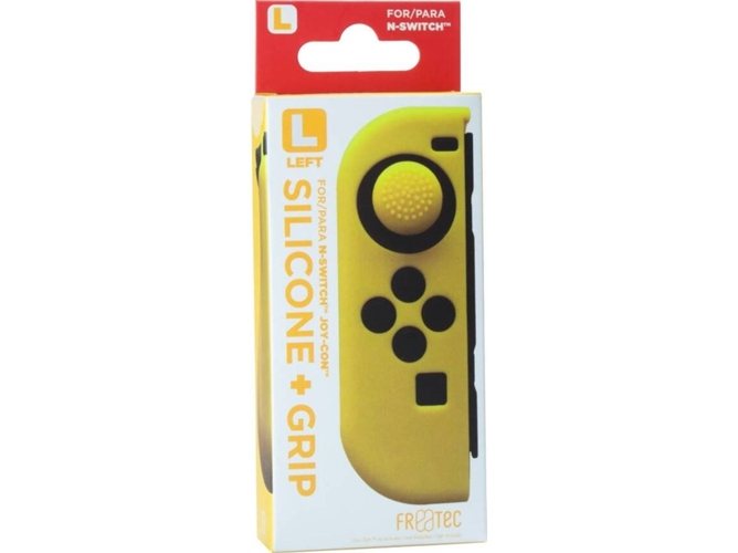 Protección de Silicona + Grips FREETEC FT1017 (Joy-Con Izquierdo - Amarillo)