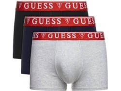 Paquete de 3 Boxers GUESS JEANS Algodón Hombre (XXL - Multicolor)