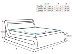 Cama MÓVEIS BONITOS Rodas (Blanco - Polipiel - Compatible con Colchón:  160x200 cm - con Canapé)