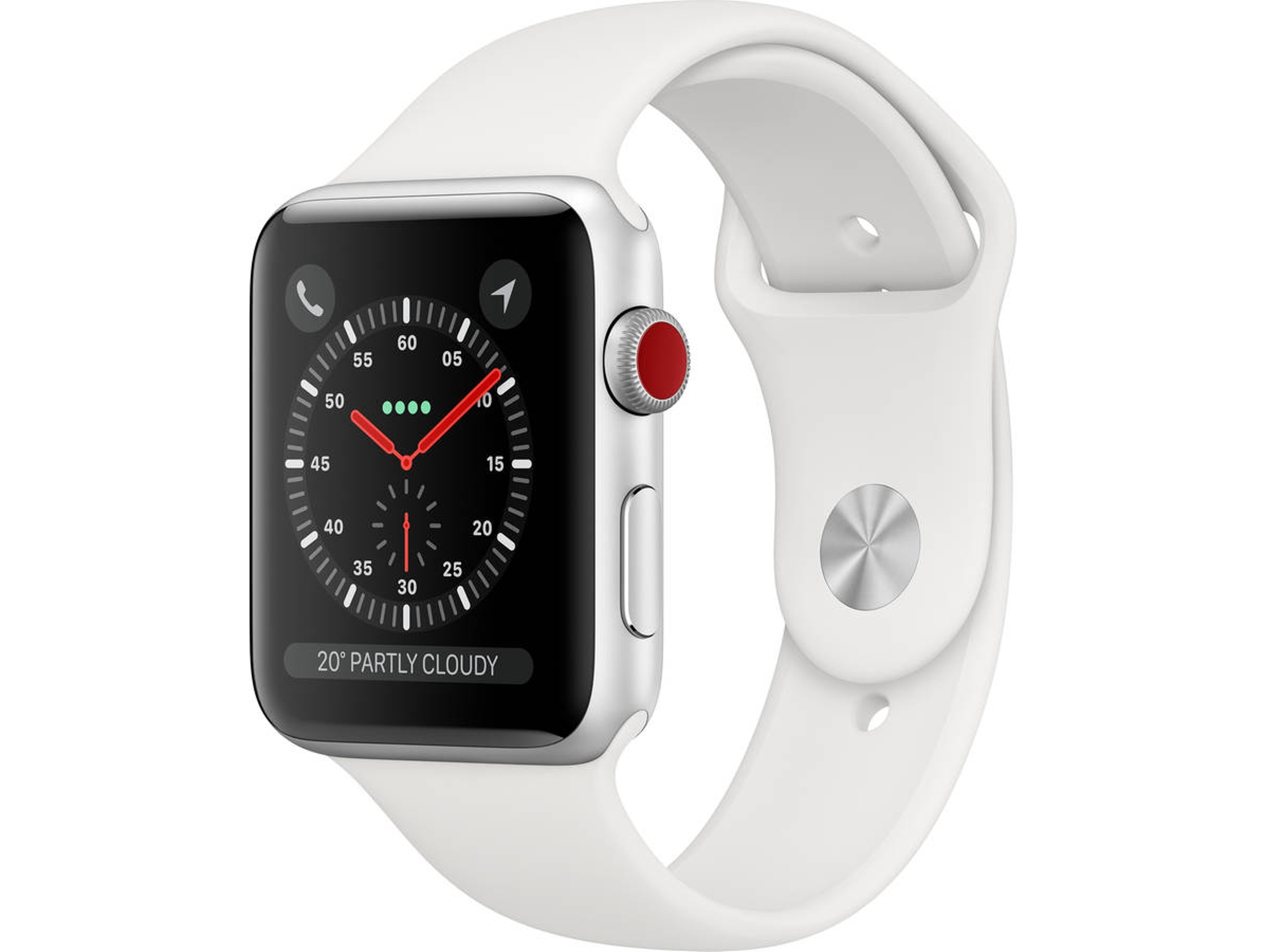 APPLE Watch Series 3 Cellular (Sport band - 42 mm - plata, blanco)