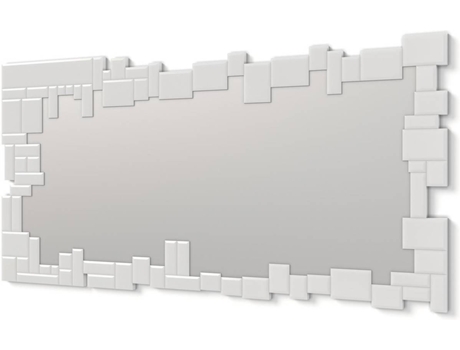 Espejo de Pared DEKOARTE Rectangular (Blanco - 140x70cm)