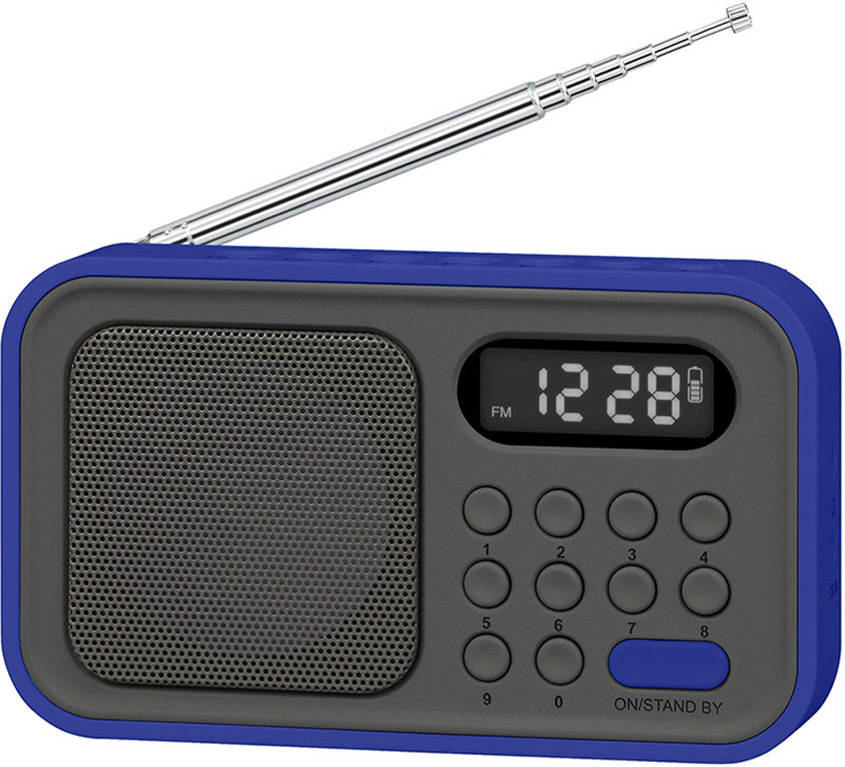 Radio de Bolsillo SYTECH SY1648AZ (Azul - Digital - AM/FM - Pilas AAA)