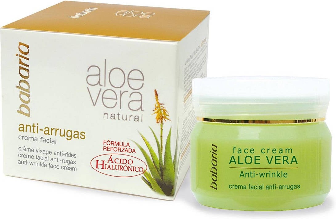 Crema Facial BABARIA Natural Facial Antiarrugas Aloe (50 ml)