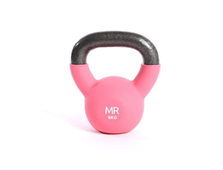 Kettlebell REBECCA MOBILI hierro fundido neopreno rosa 6 kg