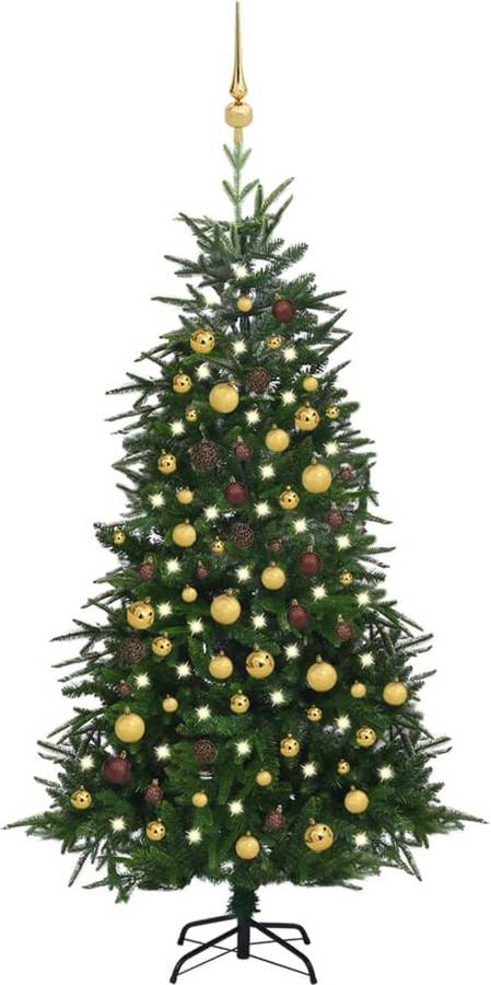 Árbol De Navidad artificial con led y pvc pe verde 180 cm vidaxl luzes 110x180