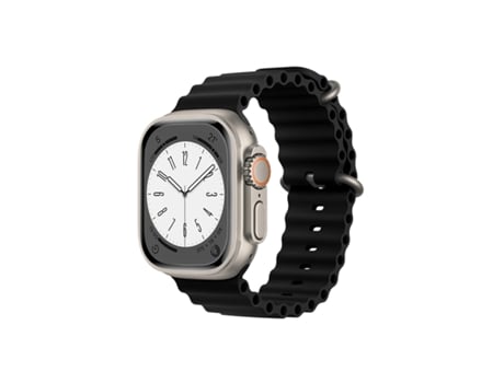 Correa de Silicona Ocean Waves para Apple Watch Series 9 - 41 mm - Negro