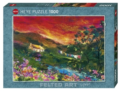 Puzzle 1000 pcs Felted Art Washing Line (9 años)