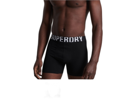 Boxers SUPERDRY Algodón Hombre (S - Negro)