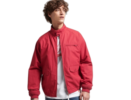 Chaqueta para Hombre SUPERDRY (XL - Poliéster - Rojo)