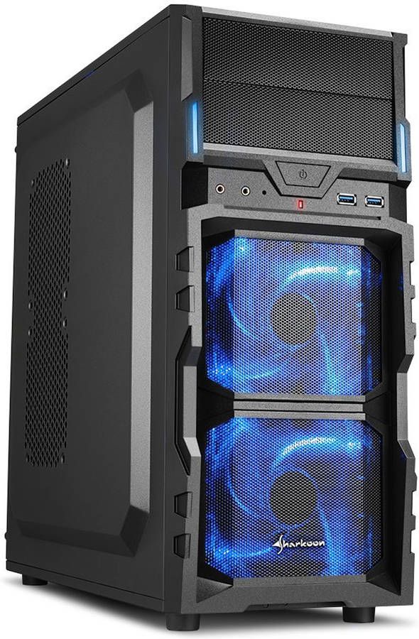 Caja PC SHARKOON VG5-V (ATX Mid Tower - Negro)