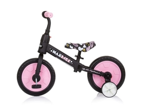 Bicicleta infantil con pedales y ruedines MAX BIKE pink CHIPOLINO